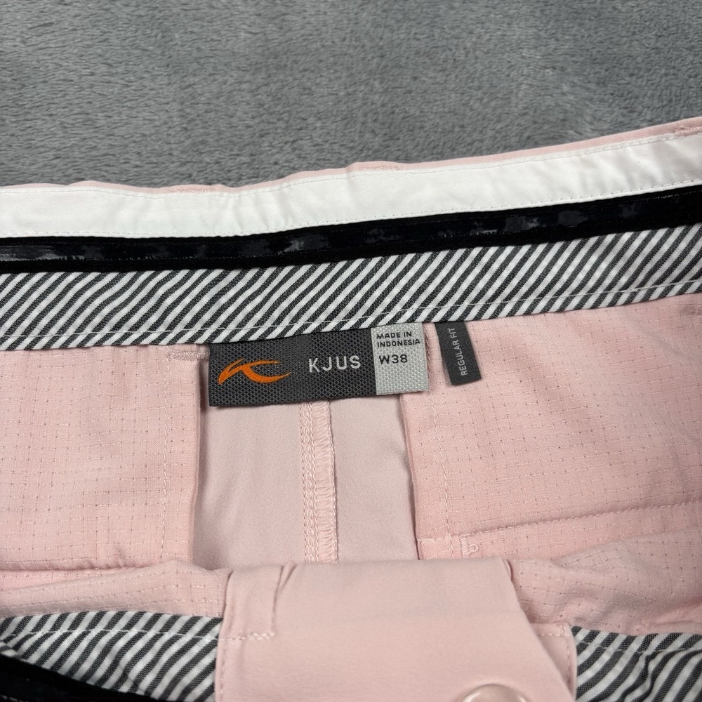KJUS Shorts Mens 38 Pink Iver 10" Golf Chino Performance Quick Dry Athletic - Picture 2 of 7